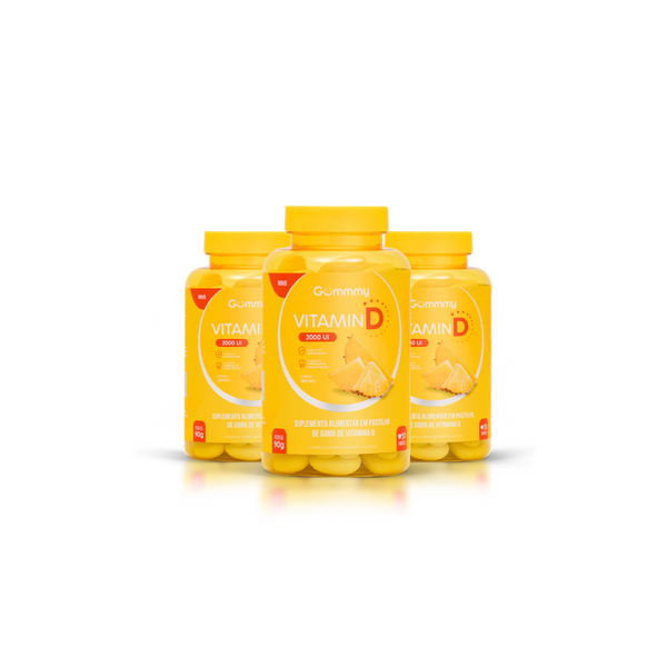 3 Gummy® Vitamina D Abacaxi - 90 g